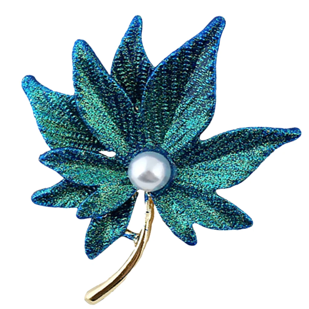Maple Leaf Brooch - Double Layer Brooch Pins - Pearl Brooch - for Both Women and Men, Makes You More Elegant and Attractive