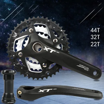 

Durable And Practical MEIJUN MTB Crankset Mountain Bike Bicycle Chainring 104BCDmm 22-32-44T Bike Accessories Parts