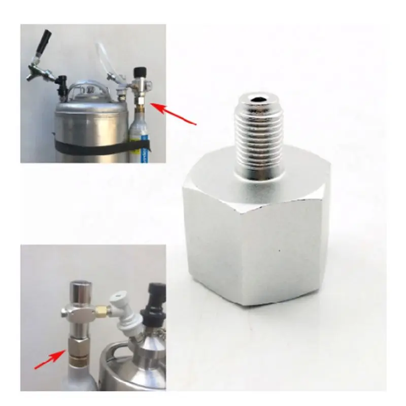 

Cylinder CO2 Trapezoidal Thread Adapter Connector TR21-4 Convert to 3/8UNF-24