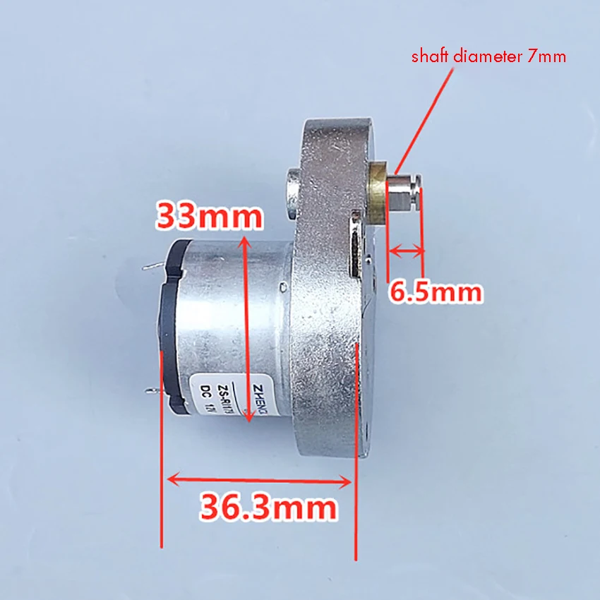 7-образный мотор-редуктор DC12V D ось мотор-редуктор Скорость снижение металлический редуктор мотора 30 об./мин., вал, Диаметр 7 мм