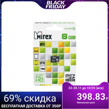 

Mirex microSD Card 8GB SDHC Class 10 2890986