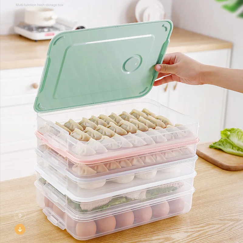 Frozen Dumplings Storage Box Freezer Tray@Four Green 