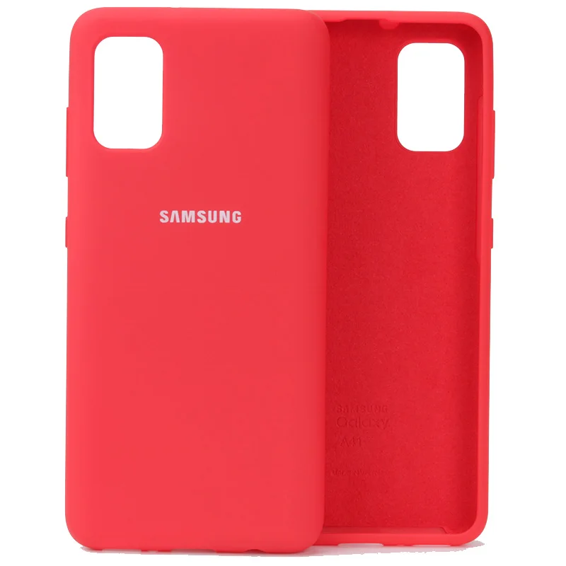 leather phone wallet Samsung Galaxy A41 Liquid Silicone Case Soft Silky Shell Cover Galaxy A 41 High Quality Soft-Touch Back Protective phone purse