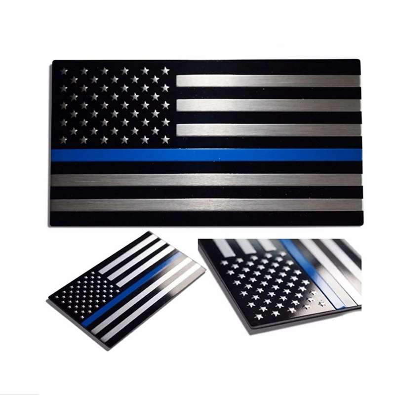 

1Pc Police Officer Thin American Flag Vinyl Decal Car Sticker