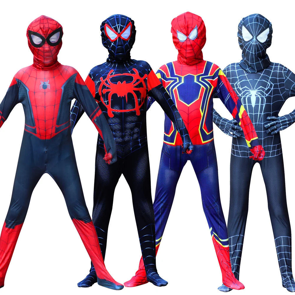 

Kids Spider Man Far From Home Peter Parker Cosplay Costume Zentai Spiderman Superhero Bodysuit Suit Jumpsuits Halloween Costume