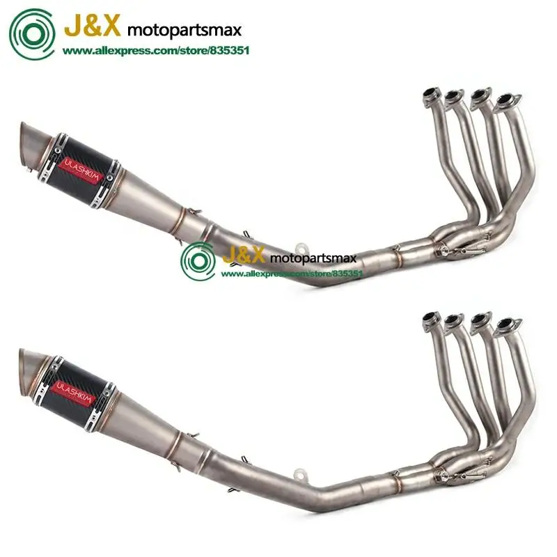 Полная выхлопная система побега без шнуровки для мотоцикла Kawasaki Z800 Модифицированная полная средняя Соединительная труба