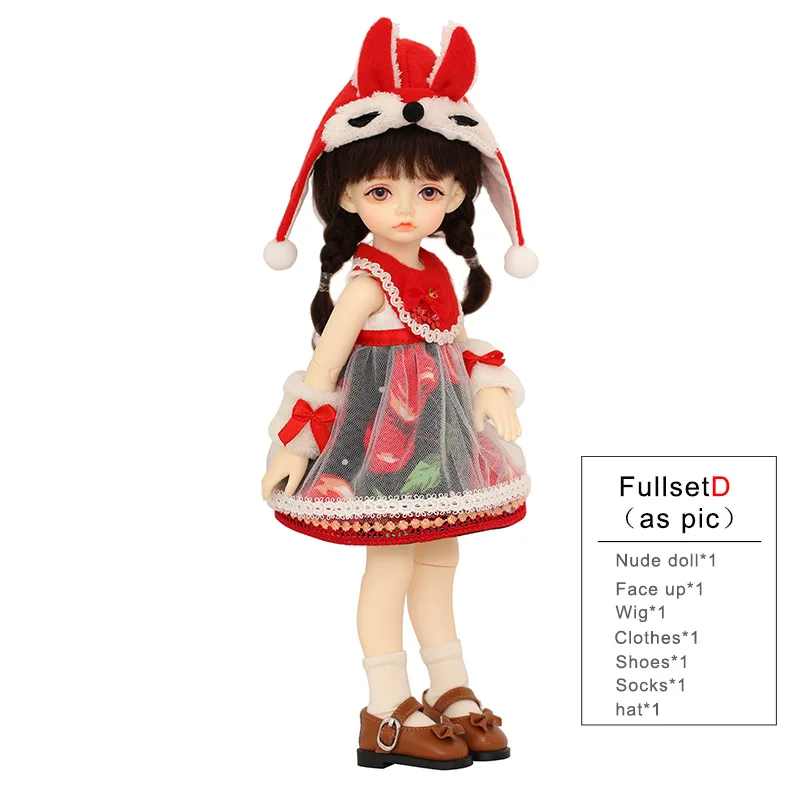 ShugoFairy Sarah BJD SD кукла 1/60 26 см модель для маленьких девочек и мальчиков высокое качество игрушки магазин смолы фигурки - Цвет: Fullset D as in pic