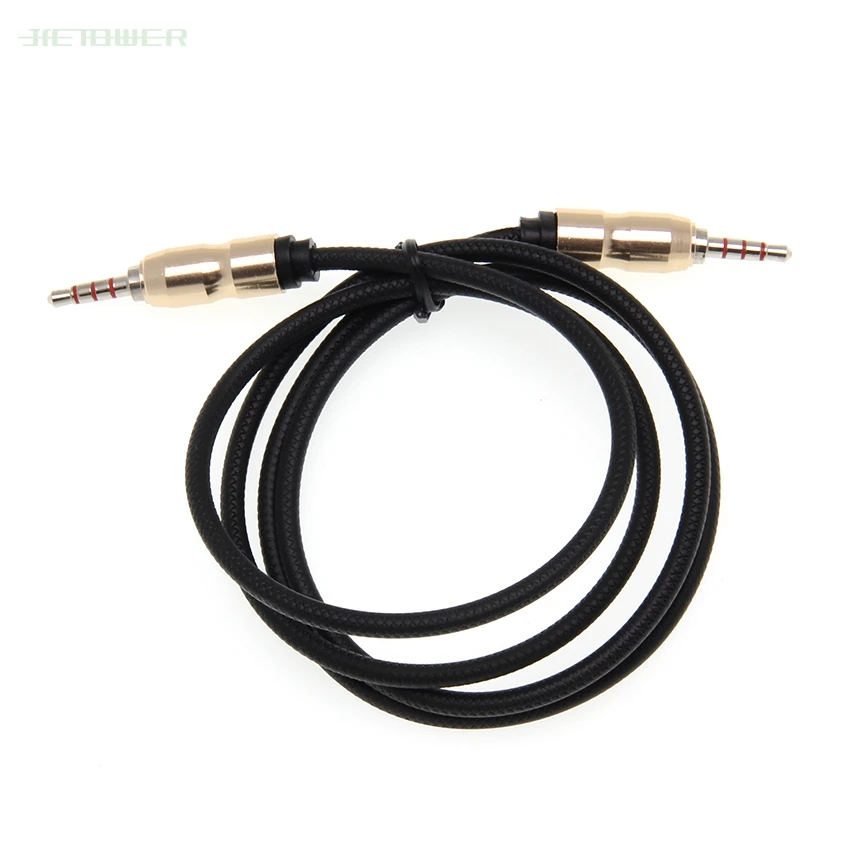 500pcs Aux Cable 3 5mm Jack Audio Male to Male Bullet head Car Audio Braided Stereo Cord For JBL Headphones Xiaomi Redmi Speaker