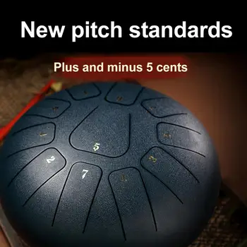 

12 Inch 11 Notes Steel Tongue Drum Flower Style with Mallets Music Book Bag Percussion Instrument