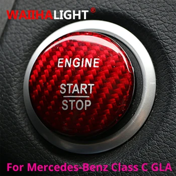 

Car Engine Ignition START STOP Switch Button Cover Sticker For Mercedes-Benz Class C GLA