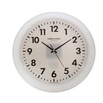 

Round wall clock "Classic in white", d = 30.5 cm, convex glass, white