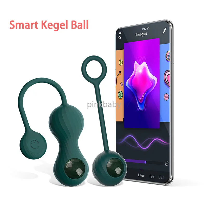 Smart Kegel Ball Ben Wa Ball Vibrator APP Remote Control Bluetooth Set Vagina Tighten Exercise Machine Sex Toy Store for Woman