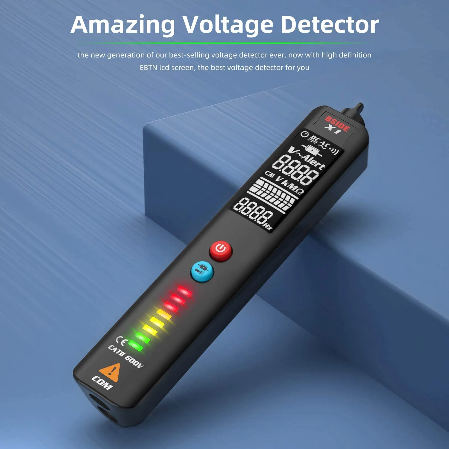 BSIDE X1/X2 Voltage Tester Smart Multimeter Non-contact Infrared Thermometer EBTN Display Live wire Test pencil Meter