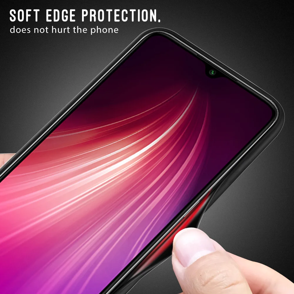 Для Xiaomi Redmi Note 8 ударопрочный чехол из закаленного стекла с мягкой рамкой и жестким стеклом для Xiaomi Redmi Note 8 Pro