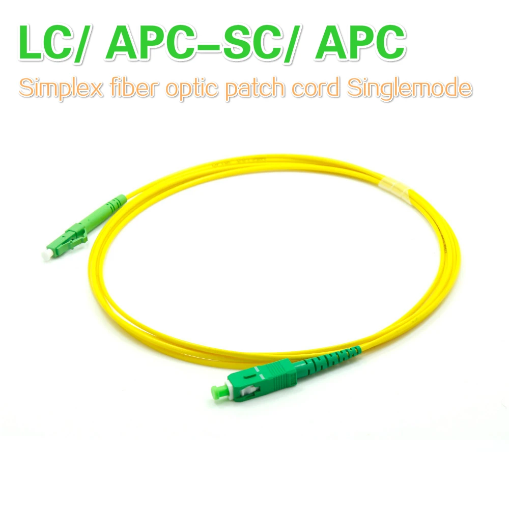 Cavo Di Toppa A Fibra Ottica Simplex Di 10 Pz/Borsa Lc/ Apc-Sc/ Apc Sc - Lc Monomodale 9/125