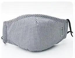 Хлопок PM2.5 черная маска для рта Анти-пыль маска фильтр с активированным углем ветрозащитный Рот-муфельные бактерии доказательство маски для лица для защиты от гриппа уход - Цвет: Gray Plaid