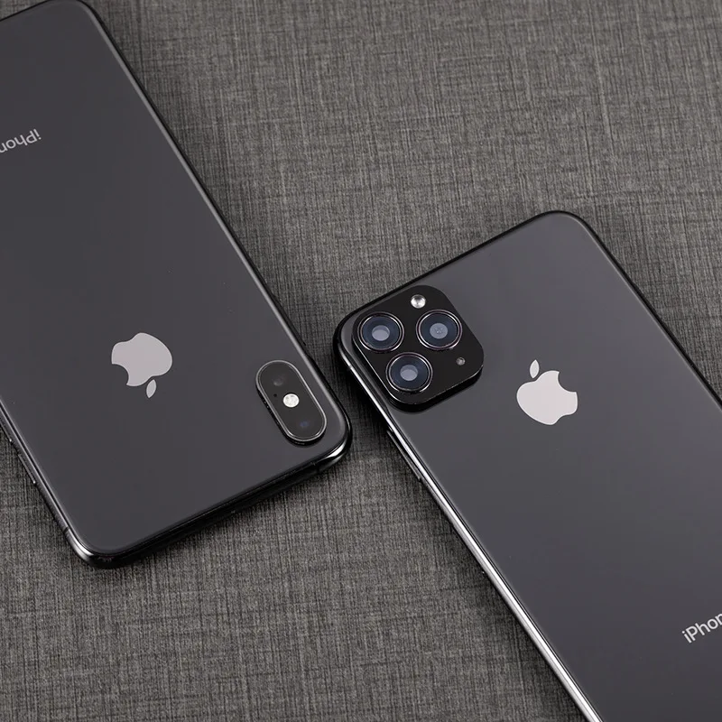 Металлический алюминиевый чехол для объектива камеры для iPhone X XS MAX XR секундная смена 11 PRO для Apple iPhone 11 Pro MAX наклейка на рассеиватель Модифицированная