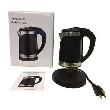 

Steel Electric Kettle Tea Pot Double Layers Scald Proof Kettle Power-off Protection Water Boiler Teapot fast boiling