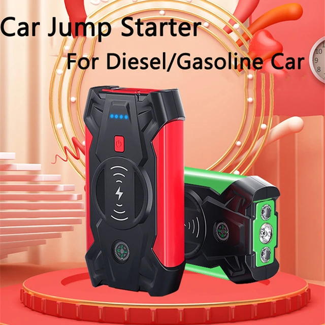 39800mAh Car Jump Starter Power Bank Qi Wireless Charger for iPhone Xiaomi  Samsung Car Battery Emergency Booster Starting Device - AliExpress