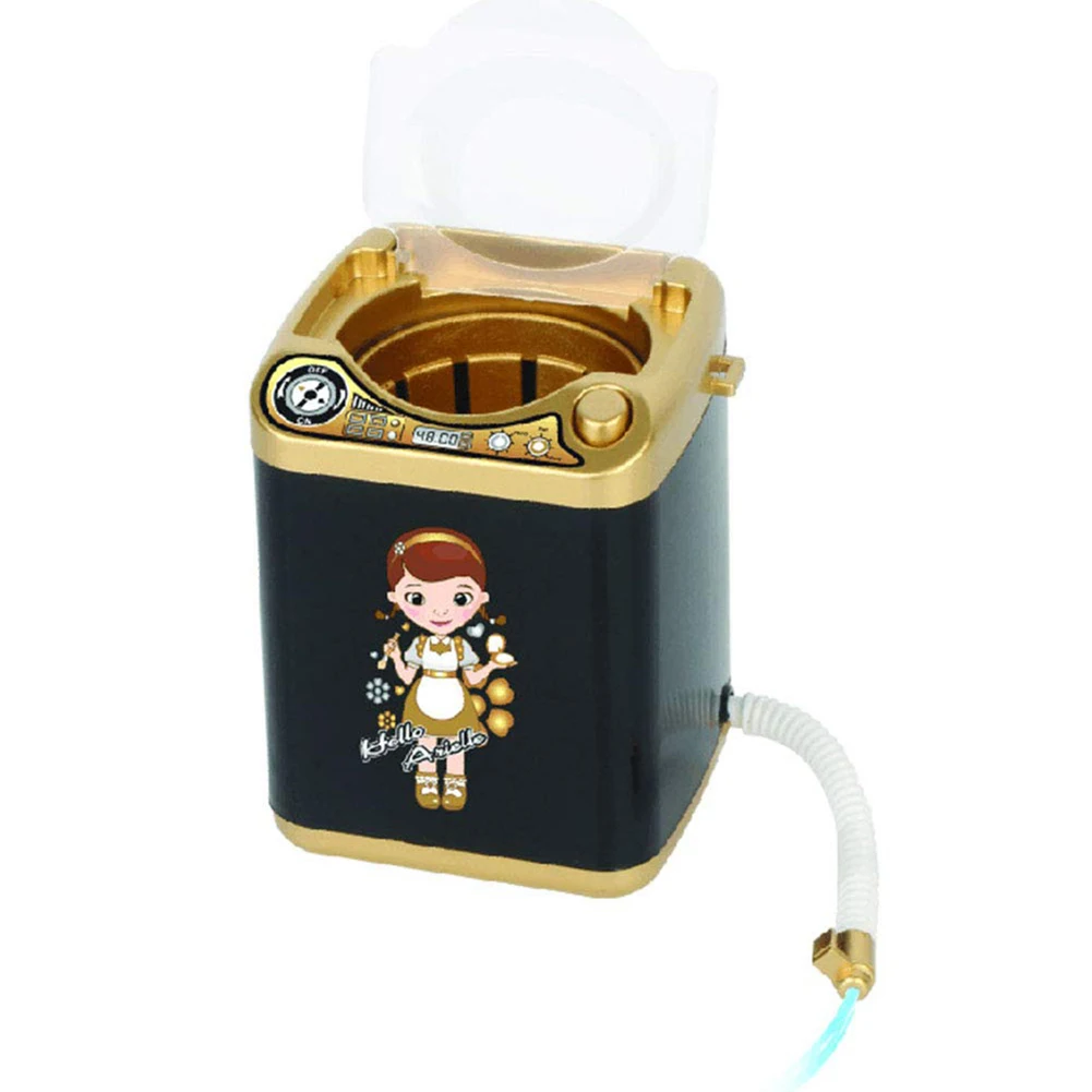  Kids Pretend Play Washing Machine Toy Automatic Cleaning Washing Machine Makeup Brush Cleaner Toys 