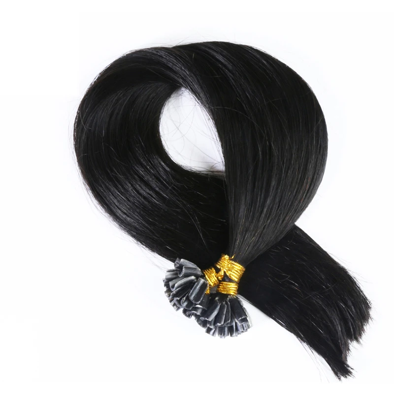 Straight Keratin Human Fusion Hair Nail U Tip Machine Made Remy Human Hair Extensions 1g/ps Muti-Color
