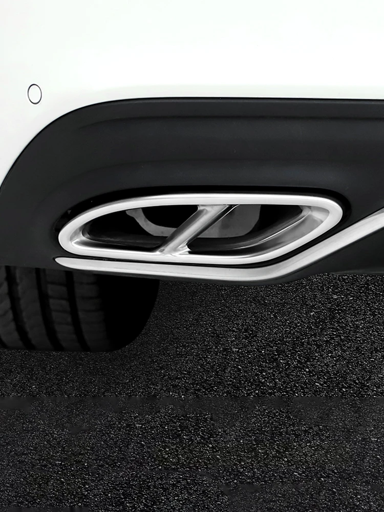 

for Mercedes-Benz four tail throat modified new C-class C200LC260 GLC260 exhaust pipe decorative frame