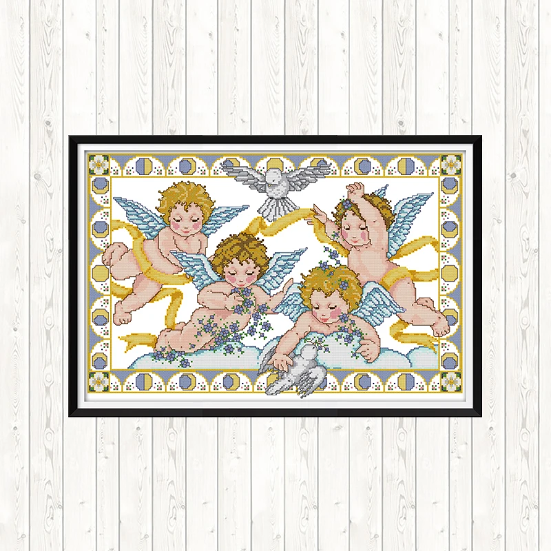 Angel's Blessing DIY Embroidery Needlework Sets Wall Home Decor Needlepoint Counted Dmc 14ct 11CT Cross Stitch Kits | Дом и сад