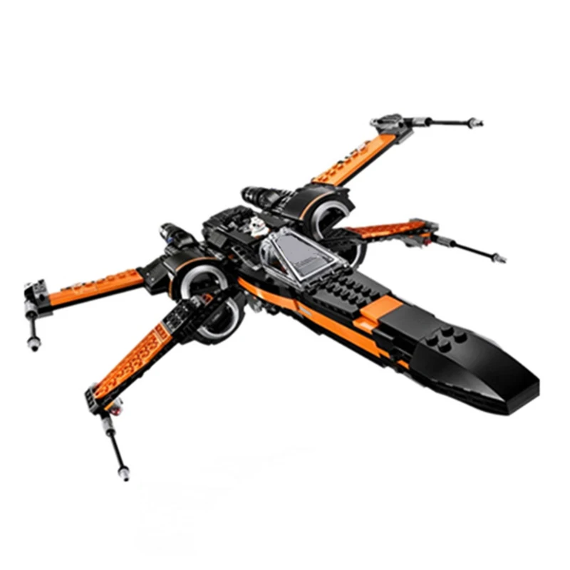 Tanie Kompatybilny legoinglys gwiezdne wojny zamówienie Poe s X zabawki skrzydło myśliwskie klocki budowlane prezenty edukacyjne StarWars