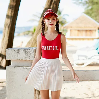 

Swimwear Large Size Swimsuit Women Bikini With Cups Maillot Femme New 2020 Korean Ins Sports Sexy One Piece Backless Beach Girl