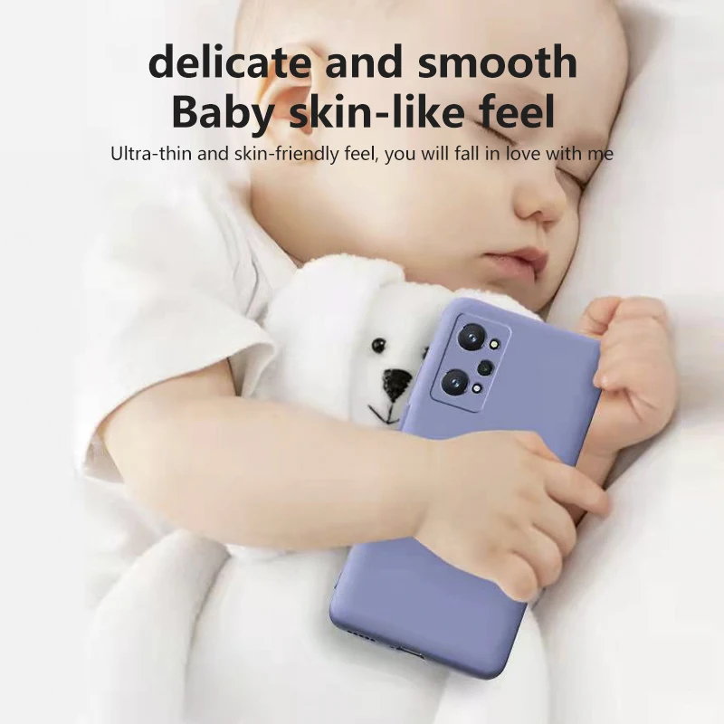 Für Realme GT 2 Pro Neue Handyhülle aus flüssigem Silikon mit geraden Kanten, ultradünne All-Inclusive-Linse, Fallschutz_voghion.com