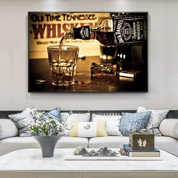 

Whiskey Classical Art Posters And Prints Drinking Art Canvas Paintings On the Wall Whiskey Art Pictures For Bar Home Decoration