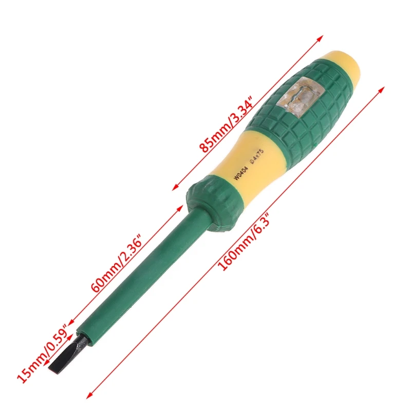 Желтый зеленый Электрический тест er Pen 220V отвертка детектор мощности зонд промышленный тест Напряжения Ручка диаметр 4mm1