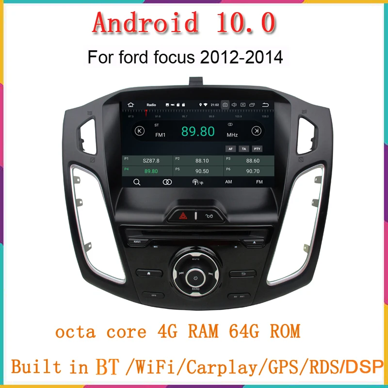Автомобильный dvd плеер one din 9 дюймов android 0 для ford focus 2012 2014 с gps навигацией