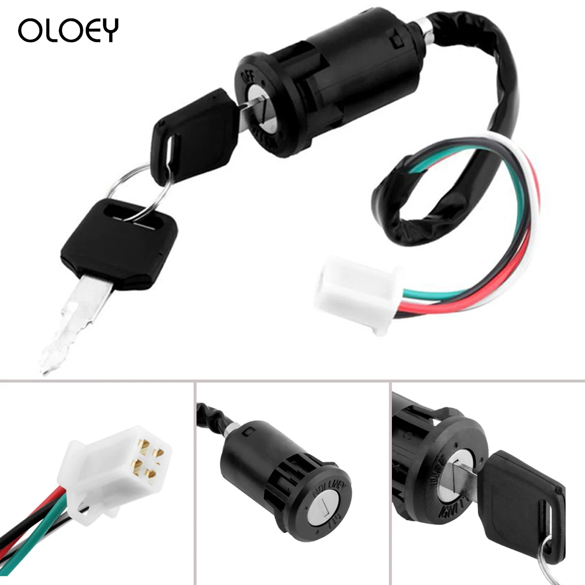 

4 Wires Universal Motorcycle Ignition Start Switch Key ATV For Honda for Yamaha for Kawasaki for Suzuki KTM