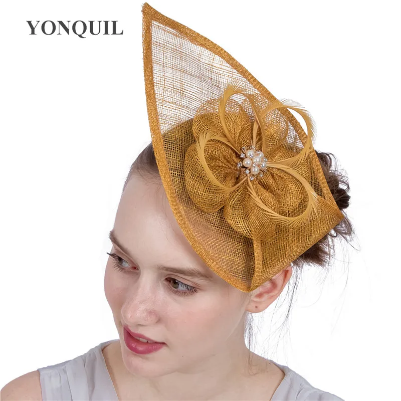 Lady Gold Fascinator Hats Teardrop Hair 