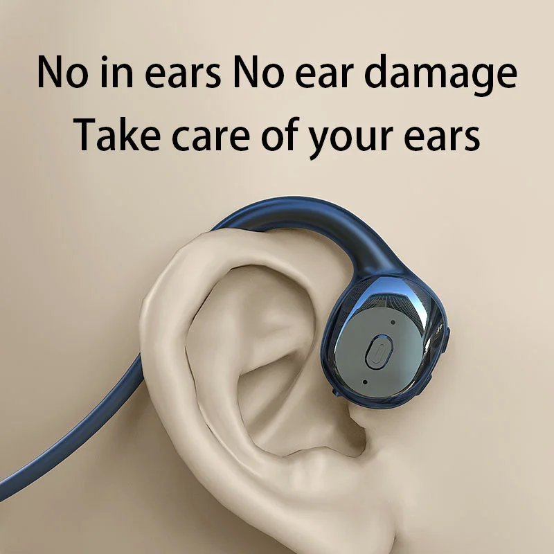 For Xiaomi Huawei Apple Wireless Earphone Bone Conduction Bluetooth Stereo Waterproof Earphone Audio Mp3 with Music Microphone