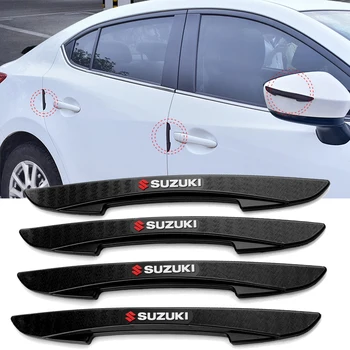 

4PCS Car Door Edge Protector Sticker Rearview Mirror Bumper Scrape Sticker for Suzuki Grand Vitara SX4 Swift Jimny Kizashi Liana