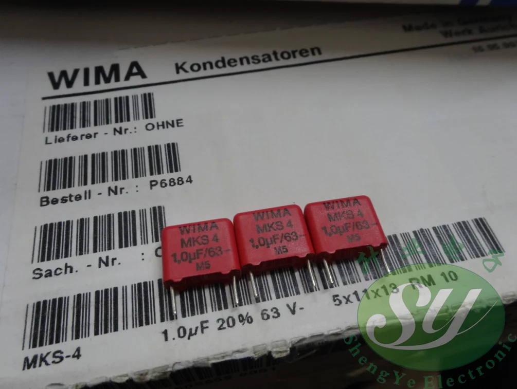 Новинка 10 шт. конденсатор WIMA MKS4 1 0 мкФ/63 в мкФ 20% 105/63 PCM10 горячая Распродажа