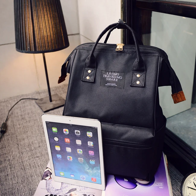 Fashion Backpack High-capacity Knapsack Women Backpack Pure Color Teenager Backpack Female Bag Mochila Bagpack Shoulder Bag 2019