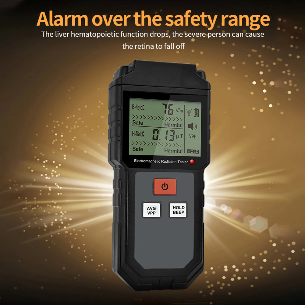 Electromagnetic Radiation Tester Portable Digital LCD Electric Magnetic Field EMF Meter Dosimeter Detector For Computer Phone |