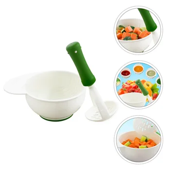 

1Set Grinding Bowl Portable Multi-Functional Safe Toddler Training Bowl Food Mill Bowl for Kids