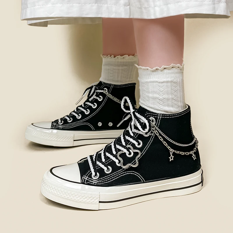 Amy and Michael New Original Designers Women Sneakers Fashion High Top Casual Flat Canvas Shoes Students Vulcanize Plimsolls 4