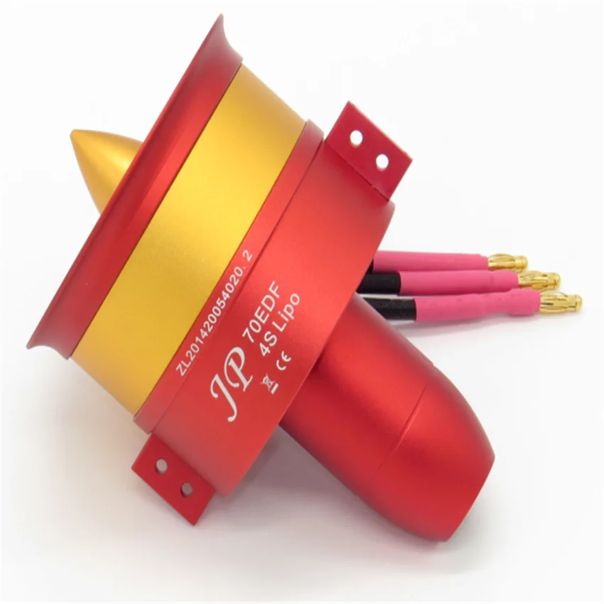 JP Metal 70mm 4s-6s Lipo Motor Ducted Fan EDF Jet 12 Blades 1pcs Electric for RC Airplane Model Accessories Parts 3055 2250KV