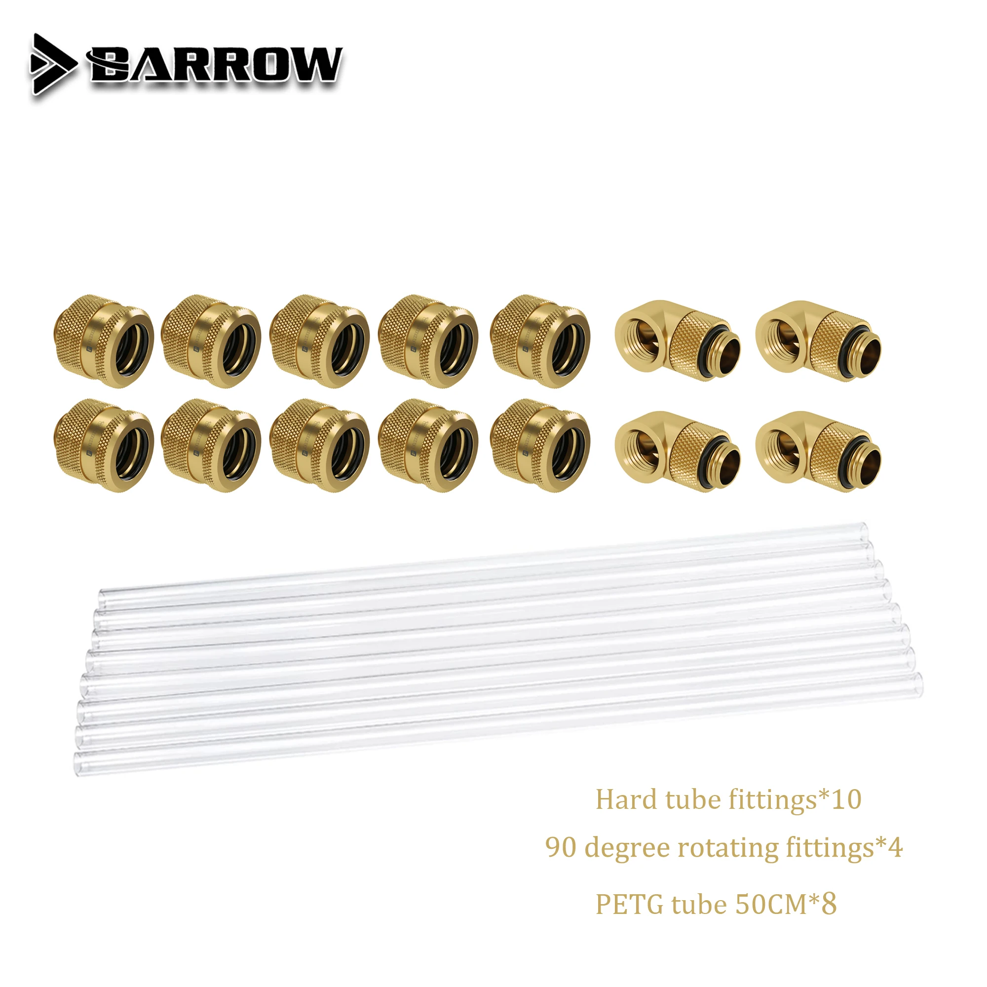 Tubo Duro da Construção de Petg da Água do Computador do Carrinho de Mão com Encaixes Conector Líquido do Jogo do Laço Tubo de Peças x 500 mm Od12 14 16 mm Ventiladores e resfriadores - Imagem 3