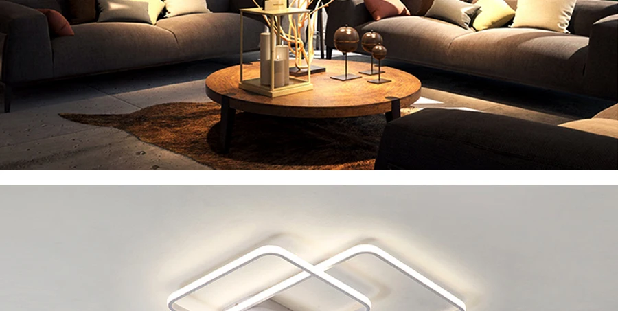 Новое поступление, белый или кофейный светодиодный светильник для гостиной, кабинета, спальни, алюминиевый современный светодиодный потолочный светильник