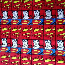 Красивый хлопковый стеганый лоскутный вышитый материал с рисунком Супермена, атласная ткань «мстители», одежда для мальчиков «сделай сам»