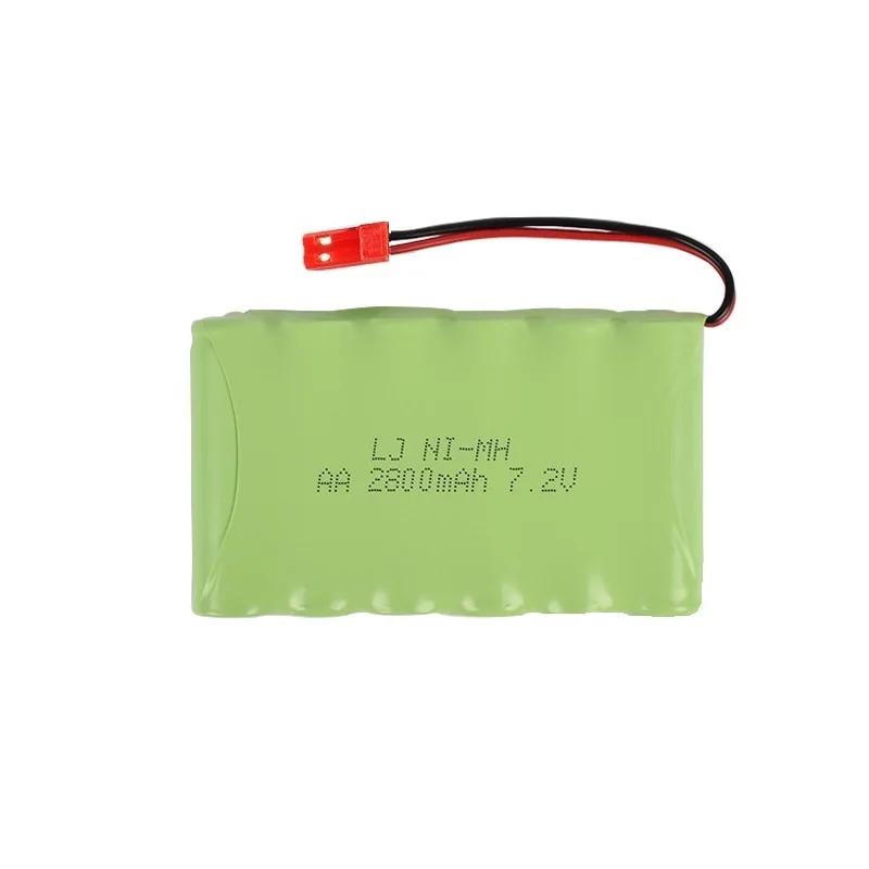 Ewellsold 7,2 V 2800mAh Ni-MH AA перезаряжаемая батарея с зарядным устройством для RC автомобиля RC лодка RC грузовик JST/SM/пробка из Тамия - Цвет: Прозрачный