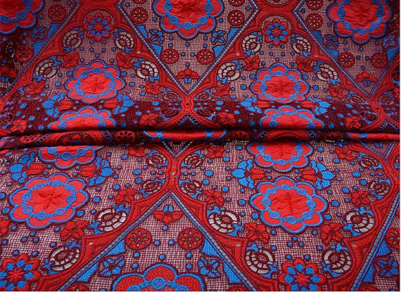 Стиль роскошное платье кружевная ткань, лазерная хлопковая вышитая кружевная ткань, свадебная ткань, Валентино звезда в том же стиле