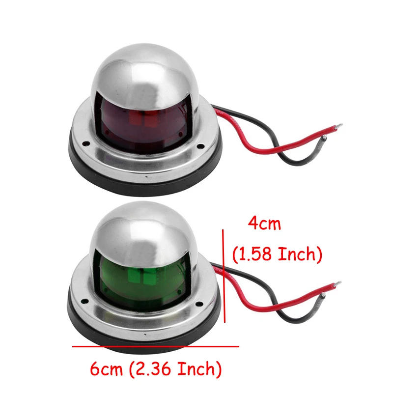 1 пара 316 из нержавеющей стали лодочный навигационный светильник s 12 В светодиодный красный зеленый водонепроницаемый лодочный сигнальный светильник для плавания аксессуары для яхты