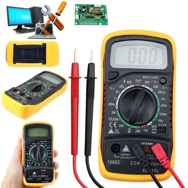 XL830L Цифровой мультиметр включение и выключение обнаружения цифровой дисплей мультиметр Электрическое Сопротивление напряжения